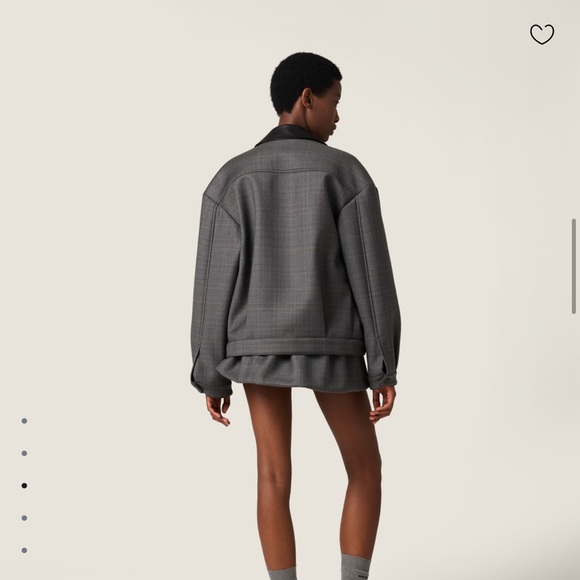 Miu Miu Prince of Wales Check Blouson Jacket - Picture 2 of 4